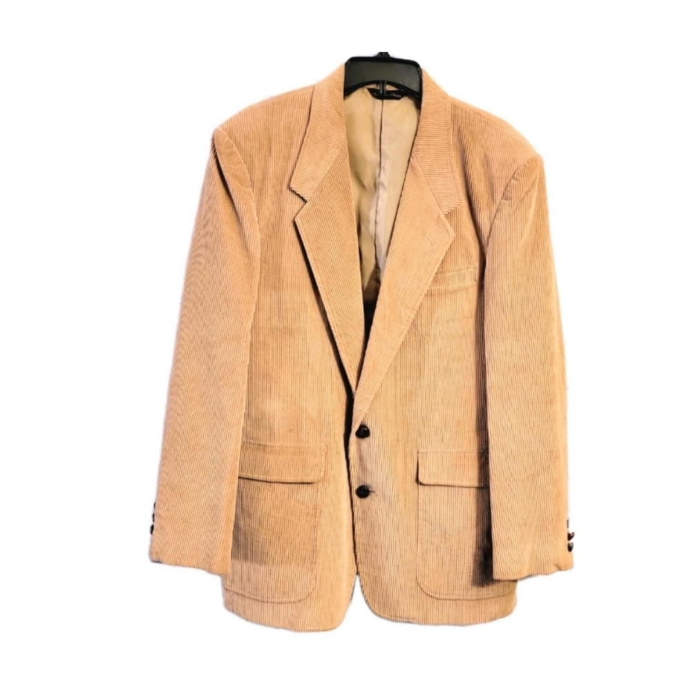 Vintage 70s 80s Jordache Corduroy Sport Coat Blazer Jacket Western Ivy Mod 44 R
